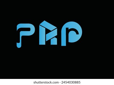 pr letter logo with different Shape