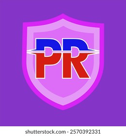 PR letter logo vector for team activity name or company name