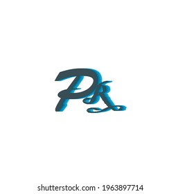 pr letter vector logo design