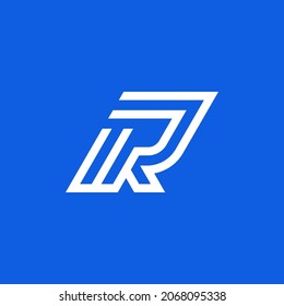 PR lettermark logo. the combination of the letters P and R into a new, original and modern shape