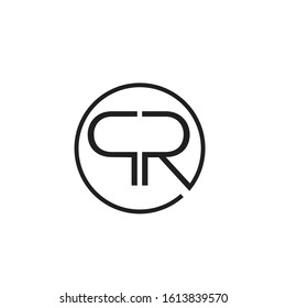 Pr Logo Design Simple Modern Template Stock Vector (Royalty Free ...