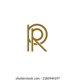PR Logo design templates typography