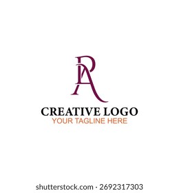 Diseño del logotipo de PR, logotipo de Vector, diseño del logotipo de la ilustración
