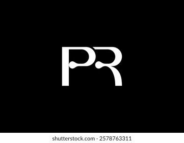 PR logo desing and monogram logo
