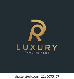 PR logo or RP Logo. luxury Logotype design for company.