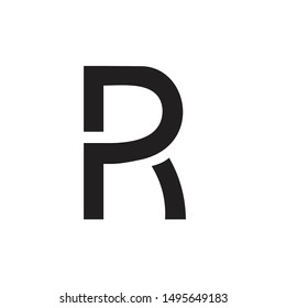 Pr Logo Sipmle Minimalist Stock Vector (Royalty Free) 1495649183