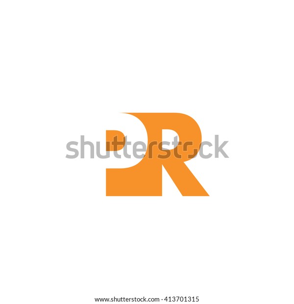 Pr Logo Vector Graphic Branding Letter Stock Vector (Royalty Free