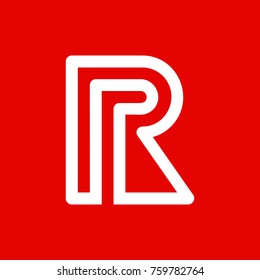 PR Logo.R Logo Letter Monogram Shape. Clean and Creative Minimal Business Vector Logo.Unique modern creative minimal fashion brand white color R initial based letter icon logo