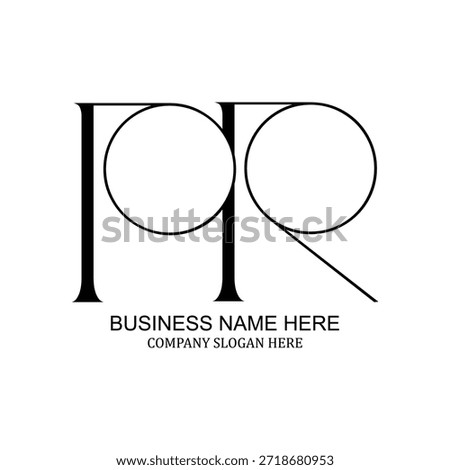 Pr modern creative logo design pr minimalist vector icon pr branding unique business emblem stylish illustration professional identity graphic