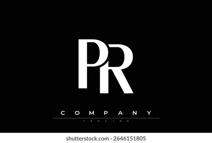 PR Modern Initials Logo Design. Branding logo with stylized initials showcasing bold design and modern aesthetic. Ideal for professional business branding or creative projects focusing on minimalistic