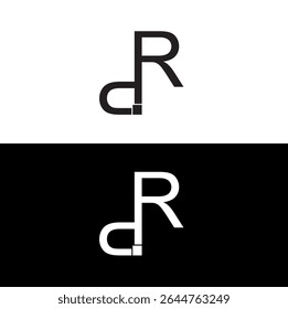 Design de logotipo da empresa de monograma PR