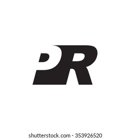 PR Negative Space Letter Logo