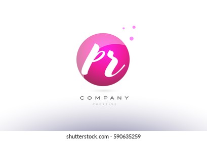pr p r  sphere pink 3d alphabet company letter combination logo hand writting written design vector icon template 