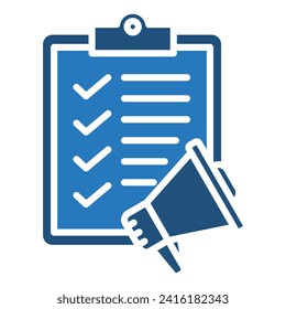 PR Planning icon line vector illustration