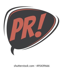 pr retro speech balloon