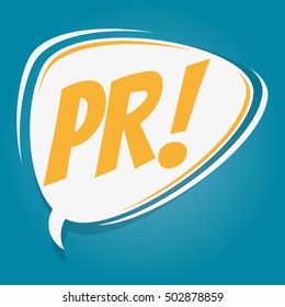 pr retro speech balloon