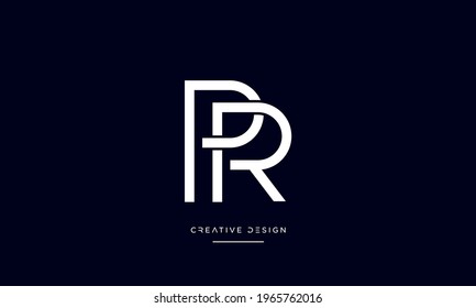 PR or RP Abstract Icon logo monogram
