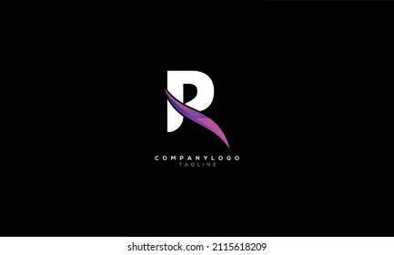 PR RP Abstract initial monogram letter alphabet logo design