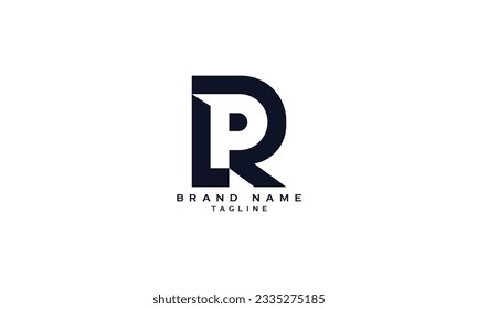 PR, RP, Abstract initial monogram letter alphabet logo design