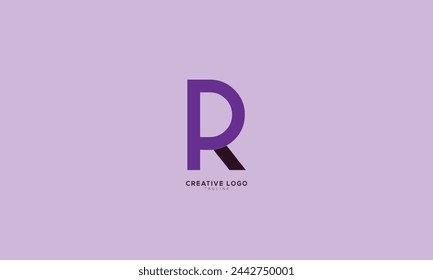 PR RP Abstract initial monogram letter alphabet logo design
