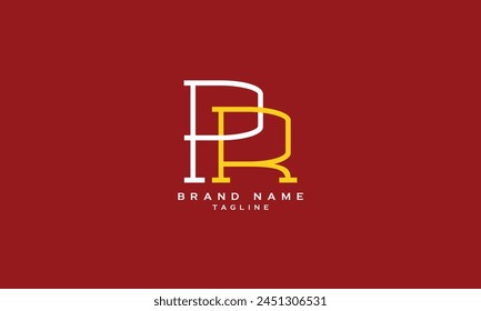 PR, RP, diseño Abstractas del logotipo del alfabeto de la letra del monograma inicial