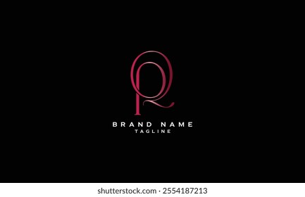 PR, RP, Abstract initial monogram letter alphabet logo design