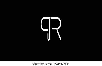 MONOGRAMA ABSTRACTAS DEL LOGOTIPO DE LA LETRA DE PR, RP