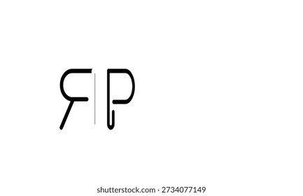MONOGRAMA ABSTRACTAS DEL LOGOTIPO DE LA LETRA DE PR, RP