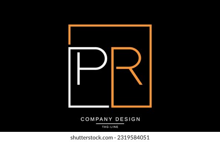 PR, RP, Monogramm für abstrakte Buchstaben des Logos