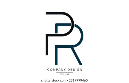 PR, RP, Abstract Letters Logo Monogram