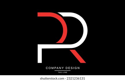 PR, RP, Monogramm für abstrakte Buchstaben des Logos