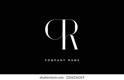 Monograma del logotipo de las letras abstractas de PR, RP