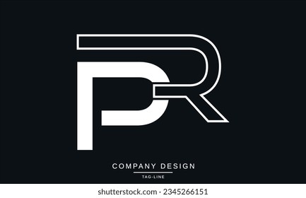 PR, RP, Monogramm für abstrakte Buchstaben des Logos