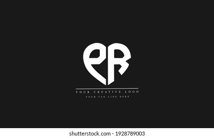 PR RP abstract vector logo monogram template