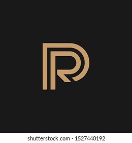 PR or RP font designs for logo and icons