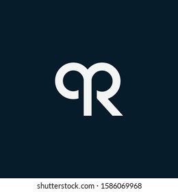 PR or RP font designs for logo and icons
