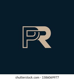 PR or RP font designs for logo and icons