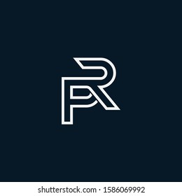 PR or RP font designs for logo and icons
