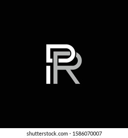PR or RP font designs for logo and icons
