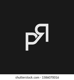 PR or RP font designs for logo and icons