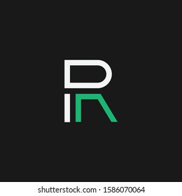 PR or RP font designs for logo and icons