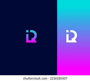 PR, RP, IR, IP Letter Logo Vector Template Abstract Monograma Symbol . Usable para el deporte de negocios, la tecnología, la moda, el logotipo digital y creativo futuro