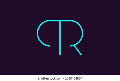 PR RP letter initial Logo Design Classy Trendy