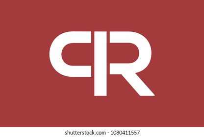 PR RP letter initial Logo Design Minimal Simple Flat