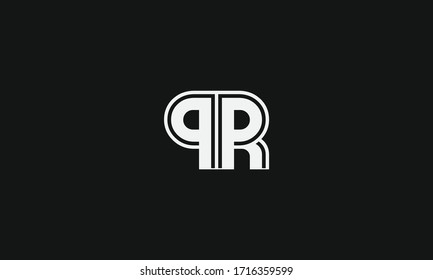 Logo de la letra PR o RP. Único atractivo creativo y moderno logotipo de letra inicial PR P R inicial