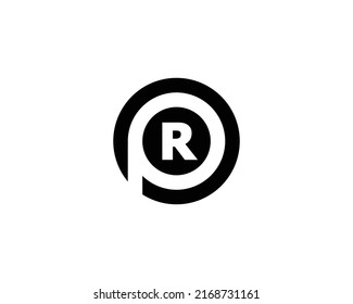 PR RP logo design vector template