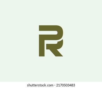 PR RP logo design vector template