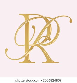 PR, RP, logotipo PR, Carta PR, monograma NR, Vector, logotipo, Boda Monogram Initials, Boda Logo, Boda Monogram, Diseño de logotipo