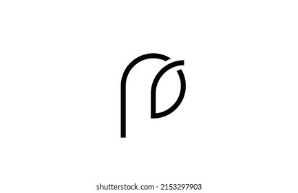 PR RP P R abstract vector logo monogram template
