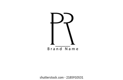 PR RP P R abstract vector logo monogram template